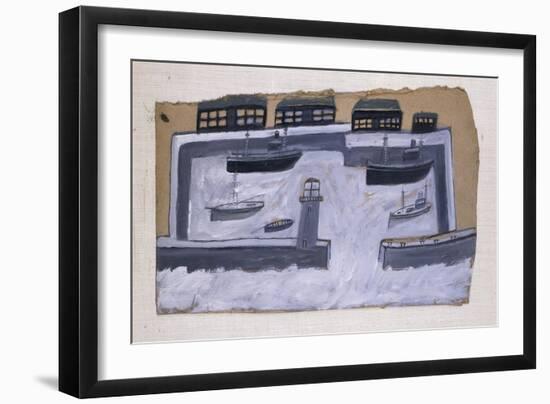 Houses and Ships-Alfred Wallis-Framed Giclee Print