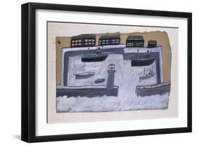 Houses and Ships-Alfred Wallis-Framed Giclee Print