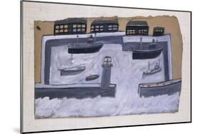 Houses and Ships-Alfred Wallis-Mounted Giclee Print