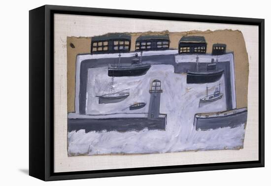 Houses and Ships-Alfred Wallis-Framed Stretched Canvas