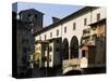 Houses and Shops on the Ponte Vecchio, Florence, Tuscany, Italy-Lousie Murray-Stretched Canvas