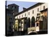 Houses and Shops on the Ponte Vecchio, Florence, Tuscany, Italy-Lousie Murray-Stretched Canvas