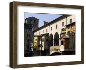 Houses and Shops on the Ponte Vecchio, Florence, Tuscany, Italy-Lousie Murray-Framed Photographic Print