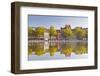 Houses and Shops Reflecting in a Pond, Cologne, North Rhine-Westphalia, Germany, Europe-Julian Elliott-Framed Photographic Print