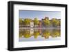 Houses and Shops Reflecting in a Pond, Cologne, North Rhine-Westphalia, Germany, Europe-Julian Elliott-Framed Photographic Print