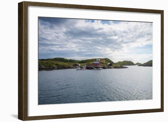 Houses and Small Harbor on Island in Northern Norway-Lamarinx-Framed Photographic Print