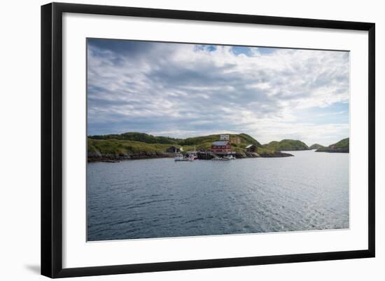 Houses and Small Harbor on Island in Northern Norway-Lamarinx-Framed Photographic Print