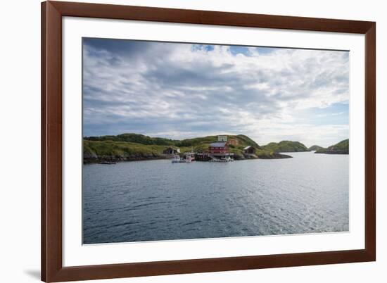 Houses and Small Harbor on Island in Northern Norway-Lamarinx-Framed Photographic Print