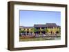 Houses and the river in the historic centre of Hoi An, UNESCO World Heritage Site, Quang Nam, Vietn-Alex Robinson-Framed Photographic Print