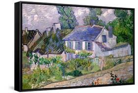 Houses at Auvers / Houses in Auvers. Date/Period: Auvers-sur-Oise, June 1890. Painting. Oil on c...-Vicent van Gogh-Framed Stretched Canvas