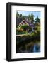 Houses at Lennartsfors by the Dalsland Canal, on Lelång Lake, Dalsland, Värmlands län, Sweden-Andrea Lang-Framed Photographic Print