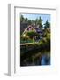 Houses at Lennartsfors by the Dalsland Canal, on Lelång Lake, Dalsland, Värmlands län, Sweden-Andrea Lang-Framed Photographic Print