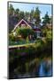 Houses at Lennartsfors by the Dalsland Canal, on Lelång Lake, Dalsland, Värmlands län, Sweden-Andrea Lang-Mounted Photographic Print