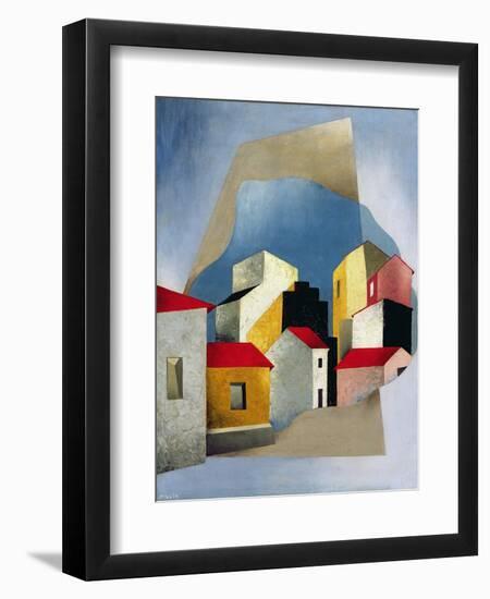 Houses at Lerici, 1932-33-Luigi Colombo Fillia-Framed Premium Giclee Print