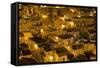 Houses at Night in the Sassi Area of Matera, Basilicata, Italy, Europe-Martin-Framed Stretched Canvas