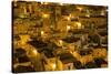 Houses at Night in the Sassi Area of Matera, Basilicata, Italy, Europe-Martin-Stretched Canvas