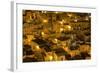 Houses at Night in the Sassi Area of Matera, Basilicata, Italy, Europe-Martin-Framed Photographic Print