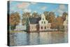 Houses At the Bank of the River Zaan-Claude Monet-Stretched Canvas