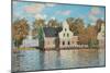 Houses At the Bank of the River Zaan-Claude Monet-Mounted Giclee Print