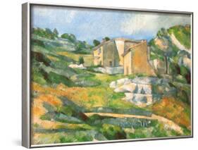 Houses At the Estaque-Paul Cézanne-Framed Art Print