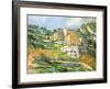 Houses At the Estaque-Paul Cézanne-Framed Art Print