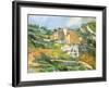 Houses At the Estaque-Paul Cézanne-Framed Art Print