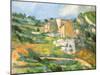 Houses At the Estaque-Paul Cézanne-Mounted Art Print