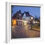 Houses at the Mittelburgwall (Street), Friedrichstadt, Schleswig-Holstein, Germany-Rainer Mirau-Framed Photographic Print