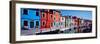 Houses at the Waterfront, Burano, Venetian Lagoon, Venice, Italy-null-Framed Premium Photographic Print