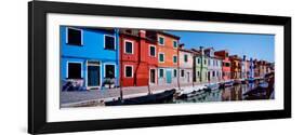 Houses at the Waterfront, Burano, Venetian Lagoon, Venice, Italy-null-Framed Premium Photographic Print