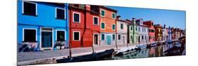 Houses at the Waterfront, Burano, Venetian Lagoon, Venice, Italy-null-Mounted Premium Photographic Print