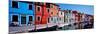 Houses at the Waterfront, Burano, Venetian Lagoon, Venice, Italy-null-Mounted Photographic Print
