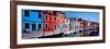 Houses at the Waterfront, Burano, Venetian Lagoon, Venice, Italy-null-Framed Photographic Print