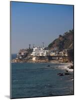 Houses at the Waterfront, Malibu, Los Angeles County, California, USA-null-Mounted Photographic Print