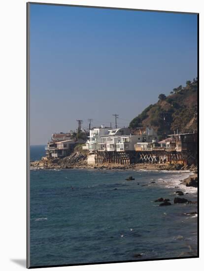 Houses at the Waterfront, Malibu, Los Angeles County, California, USA-null-Mounted Photographic Print