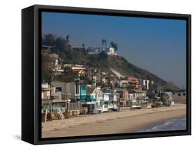 Houses at the Waterfront, Malibu, Los Angeles County, California, USA-null-Framed Stretched Canvas