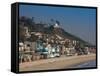 Houses at the Waterfront, Malibu, Los Angeles County, California, USA-null-Framed Stretched Canvas