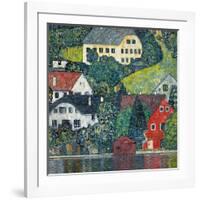 Houses at Unterach on the Attersee, C.1916-Gustav Klimt-Framed Giclee Print