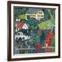 Houses at Unterach on the Attersee, C.1916-Gustav Klimt-Framed Giclee Print