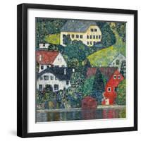 Houses at Unterach on the Attersee, C.1916-Gustav Klimt-Framed Giclee Print