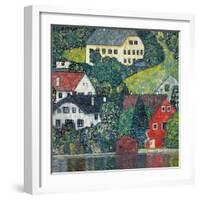 Houses at Unterach on the Attersee, C.1916-Gustav Klimt-Framed Giclee Print