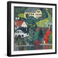 Houses at Unterach on the Attersee, C.1916-Gustav Klimt-Framed Giclee Print