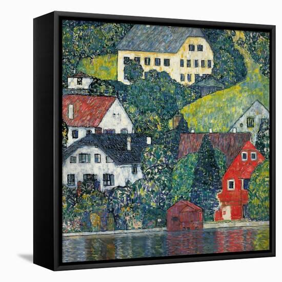 Houses at Unterach on the Attersee, C.1916-Gustav Klimt-Framed Stretched Canvas