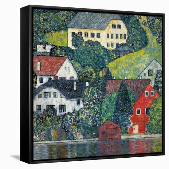 Houses at Unterach on the Attersee, C.1916-Gustav Klimt-Framed Stretched Canvas