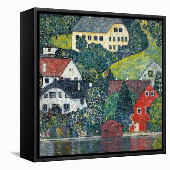 Houses at Unterach on the Attersee, C.1916-Gustav Klimt-Framed Stretched Canvas