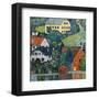 Houses at Unterach on the Attersee-Gustav Klimt-Framed Giclee Print