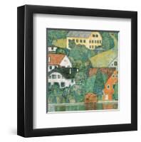 Houses at Unterach-Gustav Klimt-Framed Art Print