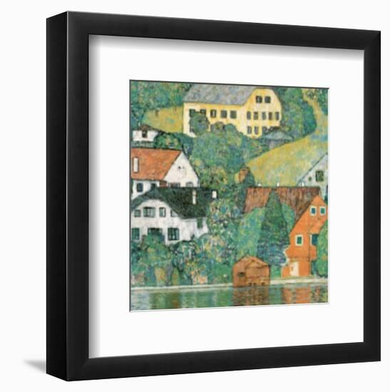 Houses at Unterach-Gustav Klimt-Framed Art Print