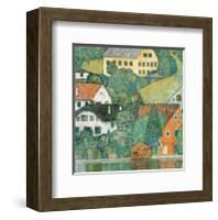 Houses at Unterach-Gustav Klimt-Framed Art Print