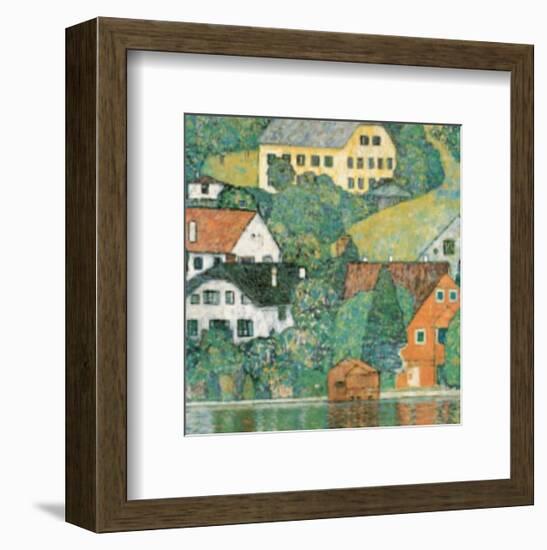 Houses at Unterach-Gustav Klimt-Framed Art Print